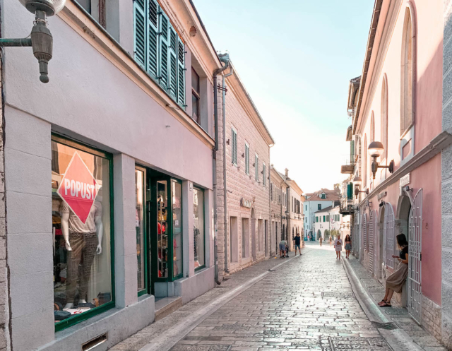 Herceg Novi cobblestone street