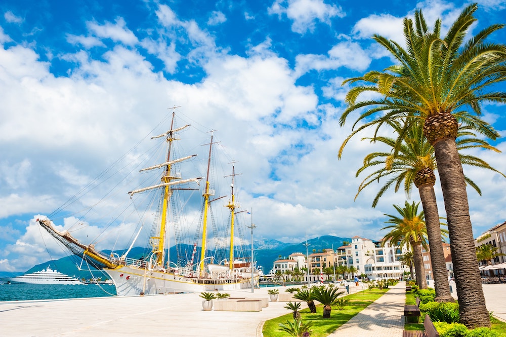 Yachts near Tivat, Montenegro
