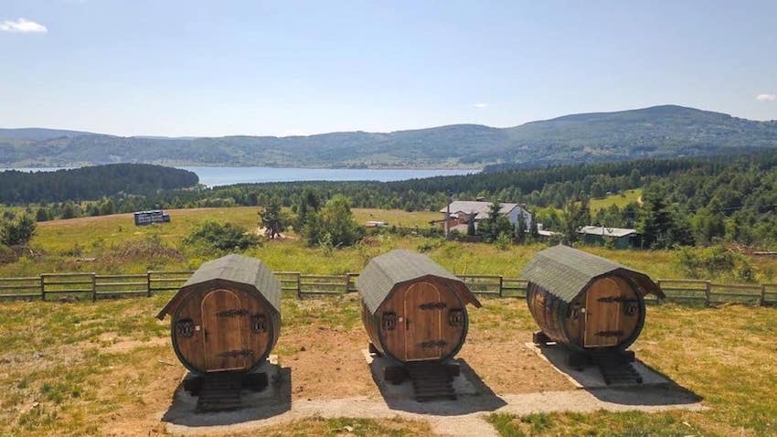 Barrels-Vlasina-Lake glamping Serbia