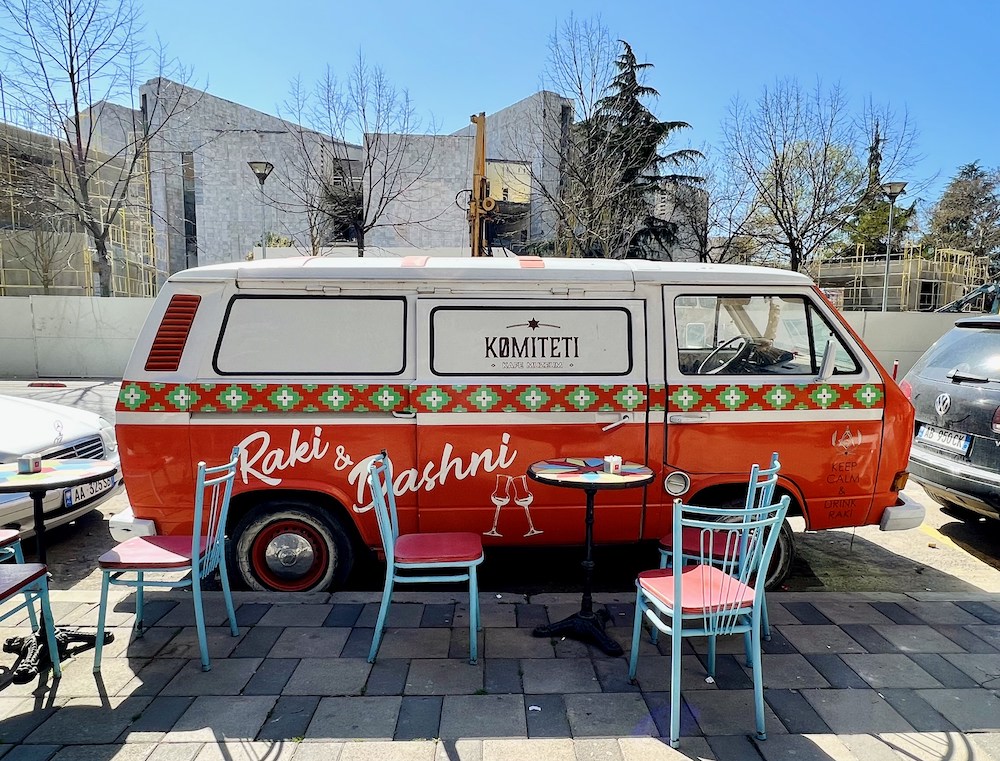 Retro car in Tirana, Albania